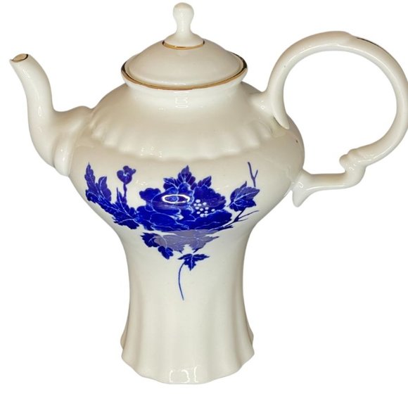 Vintage Bone China Coffee Espresso Tea Set Royal Blue Floral Romanian - Picture 3 of 7